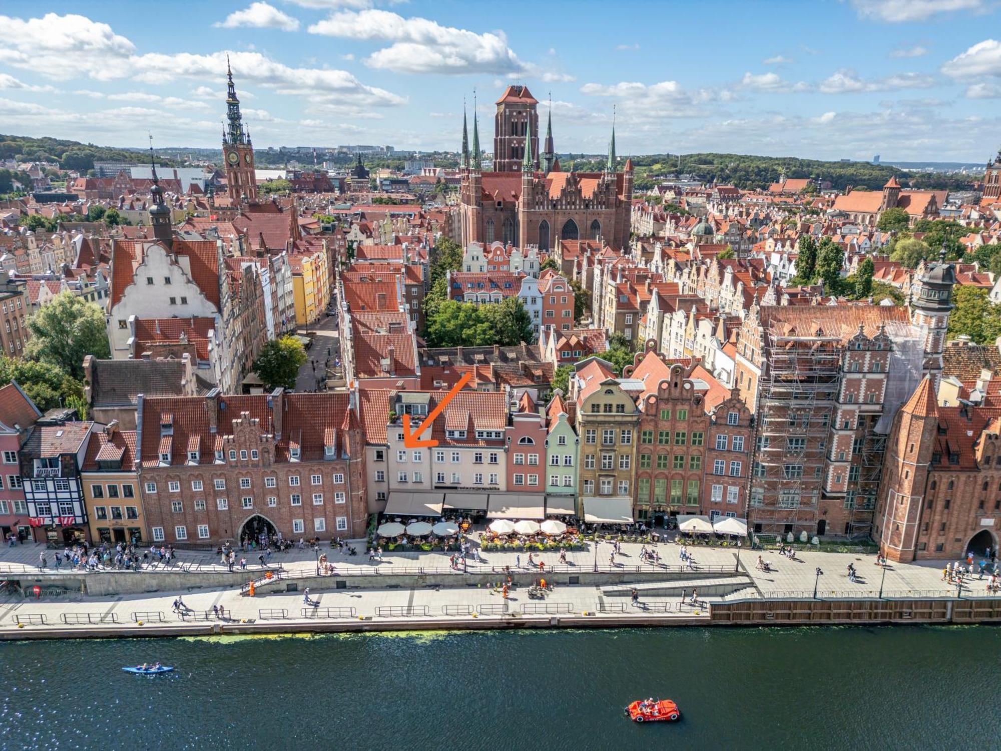 Stylowy Apartament W Sercu Starowki Z Widokiem Na Motlawe Gdansk Exterior photo